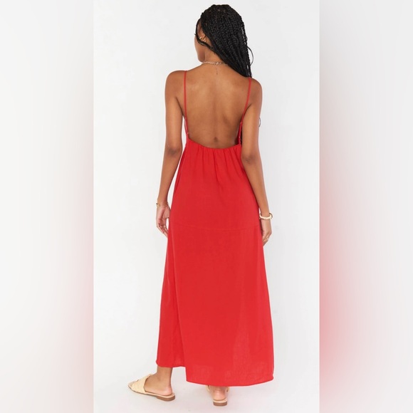 Show Me Your MuMu Julia Maxi Dress - Red Linen - Picture 5 of 13